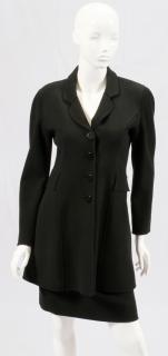 Appraisal: BILL BLASS BLACK WOOL SKIRT SUIT BILL BLASS BLACK WOOL