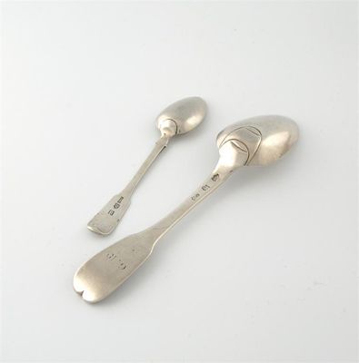 Appraisal: A th century Maltese silver Fiddle pattern tea spoon Sir