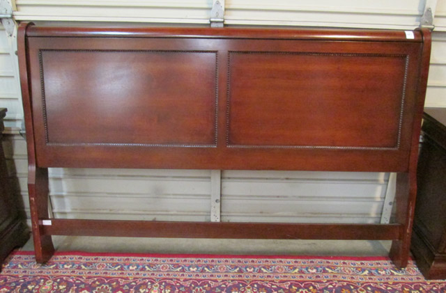 Appraisal: EMPIRE STYLE MAHOGANY KING SLEIGH BED Flexsteel Furniture Industries no