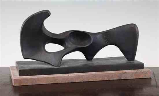 Appraisal: After Henry Moore A bronze abstract form bears signature and