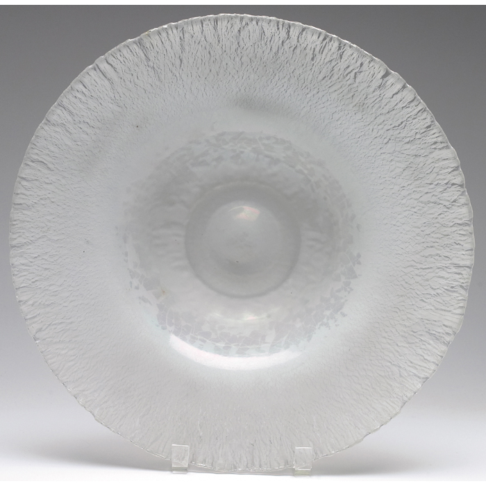 Appraisal: Exceptional Leerdam bowl large shape in frosted glass with etched