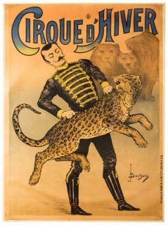 Appraisal: Cirque D'Hiver Beast Tamer Paris Affiches Palyart ca Color lithograph