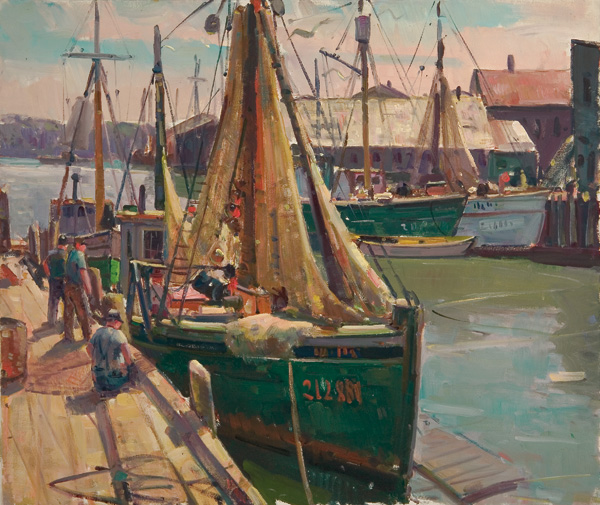 Appraisal: PETERS CARL W American - At Work on the Docks