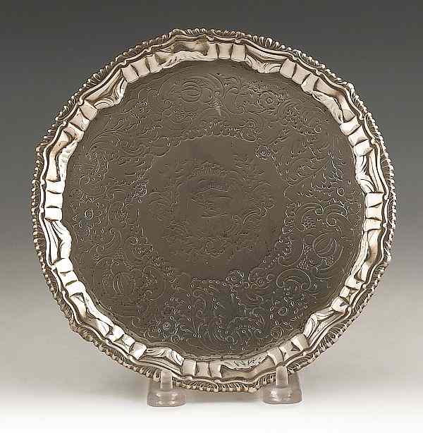 Appraisal: Georgian silver waiter - bearing the touch of Richard Rugg