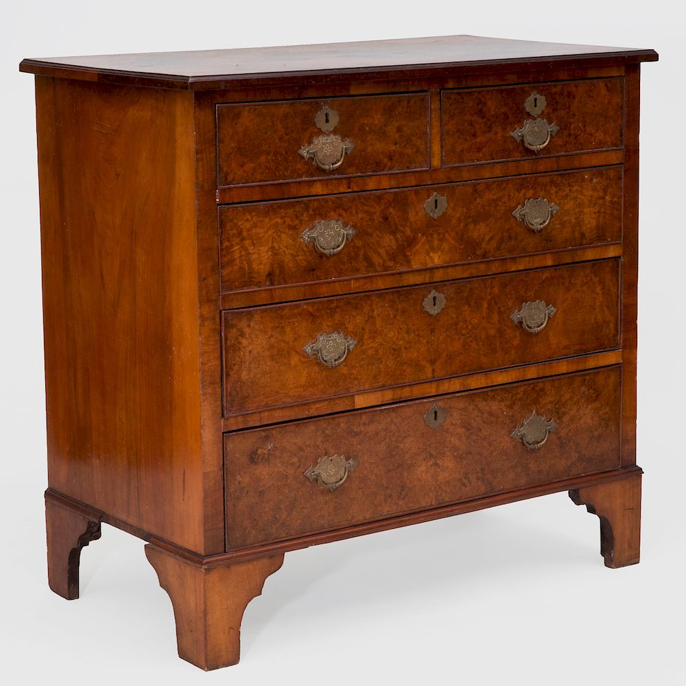 Appraisal: George I Style Walnut Chest of Drawers x x in