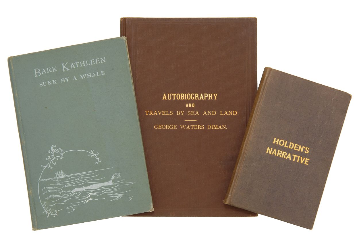 Appraisal: WHALING Three books Jenkins Thomas H Bark Kathleen Sunk By