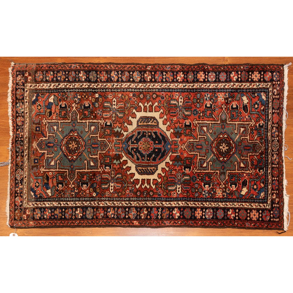 Appraisal: Semi-Antique Karaja Rug Persia x Second quarter- th century hand-knotted