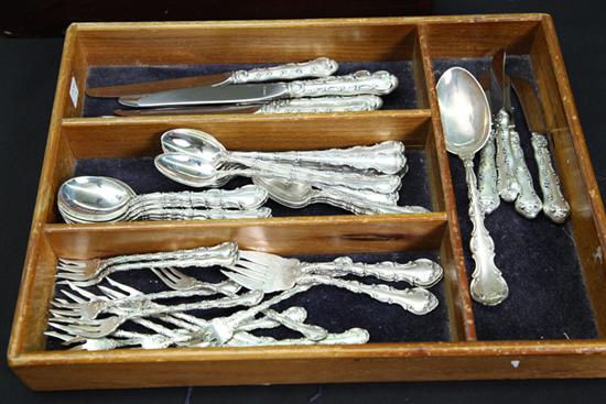 Appraisal: PARTIAL SET OF GORHAM STERLING SILVER FLATWARE In the Strasbourg