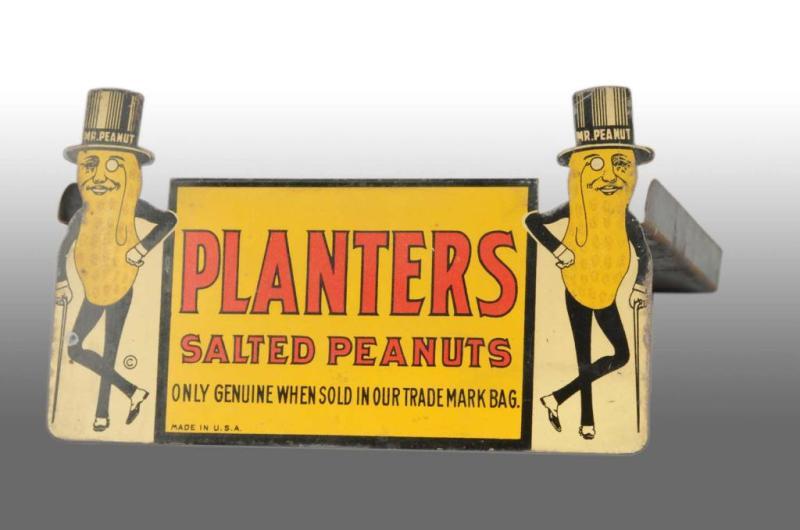 Appraisal: Tin Planters Peanut Mr Peanut Glass Jar Display Description s