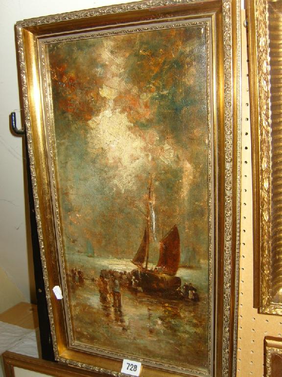 Appraisal: A late th century oil painting on canvas of a