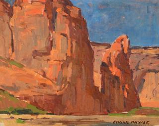 Appraisal: EDGAR PAYNE - In Canyon de Chellyoil on canvas laid