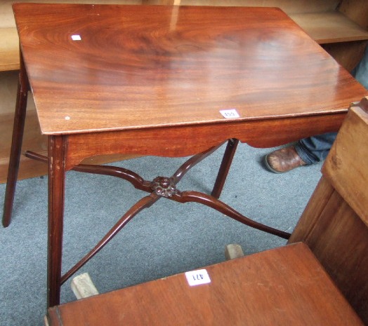 Appraisal: A th century mahogany silver table the plain rectangular top