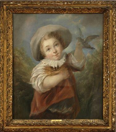 Appraisal: Manner of John Russell British - Boy with Bird and