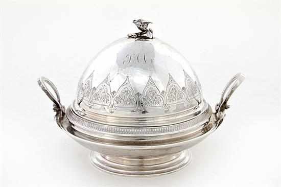 Appraisal: Gorham Medallion sterling covered butter dish Rhode Island second half