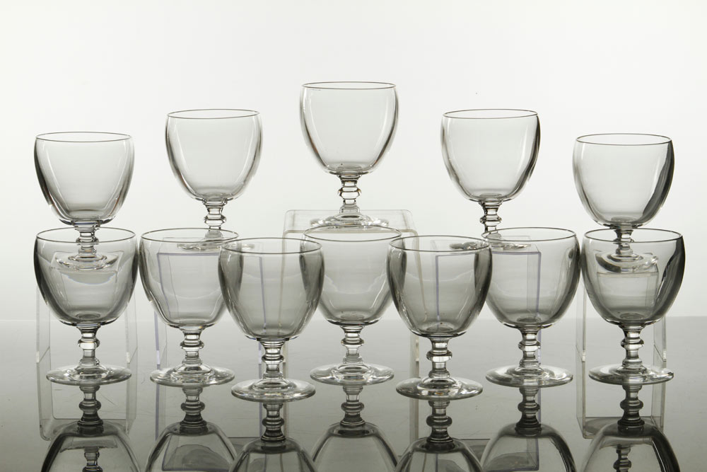 Appraisal: - Steuben Crystal Goblets Steuben crystal goblets total in original