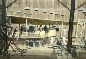 Appraisal: John Hauleworth mid th century- Aerodrome gouache signed and dated