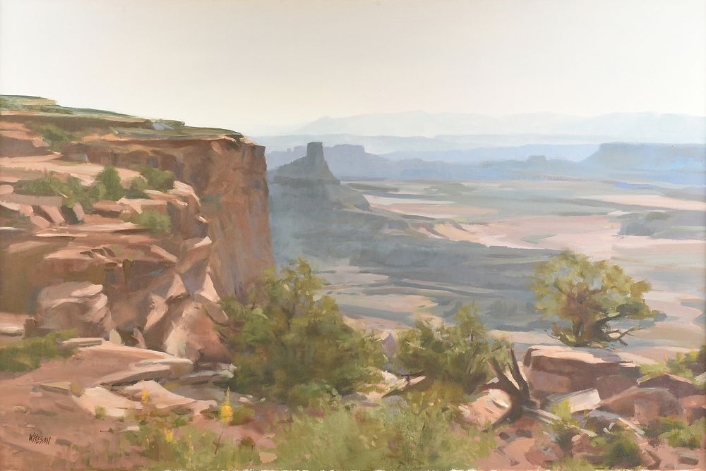 Appraisal: WILLIAM E PRESTON American - A PAINTING Canyon View WILLIAM