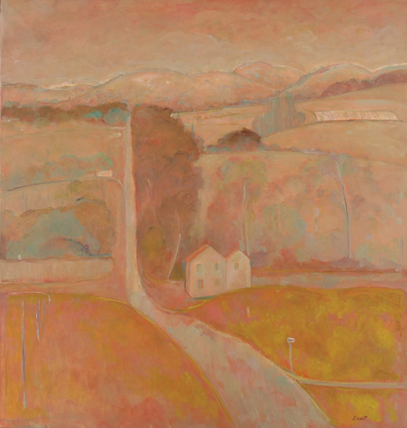 Appraisal: John Harold Dent born Overlooking Dan's Road oil on canvas