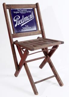 Appraisal: PiedmontTobacco porcelain country store chair PiedmontTobacco porcelain country store chair