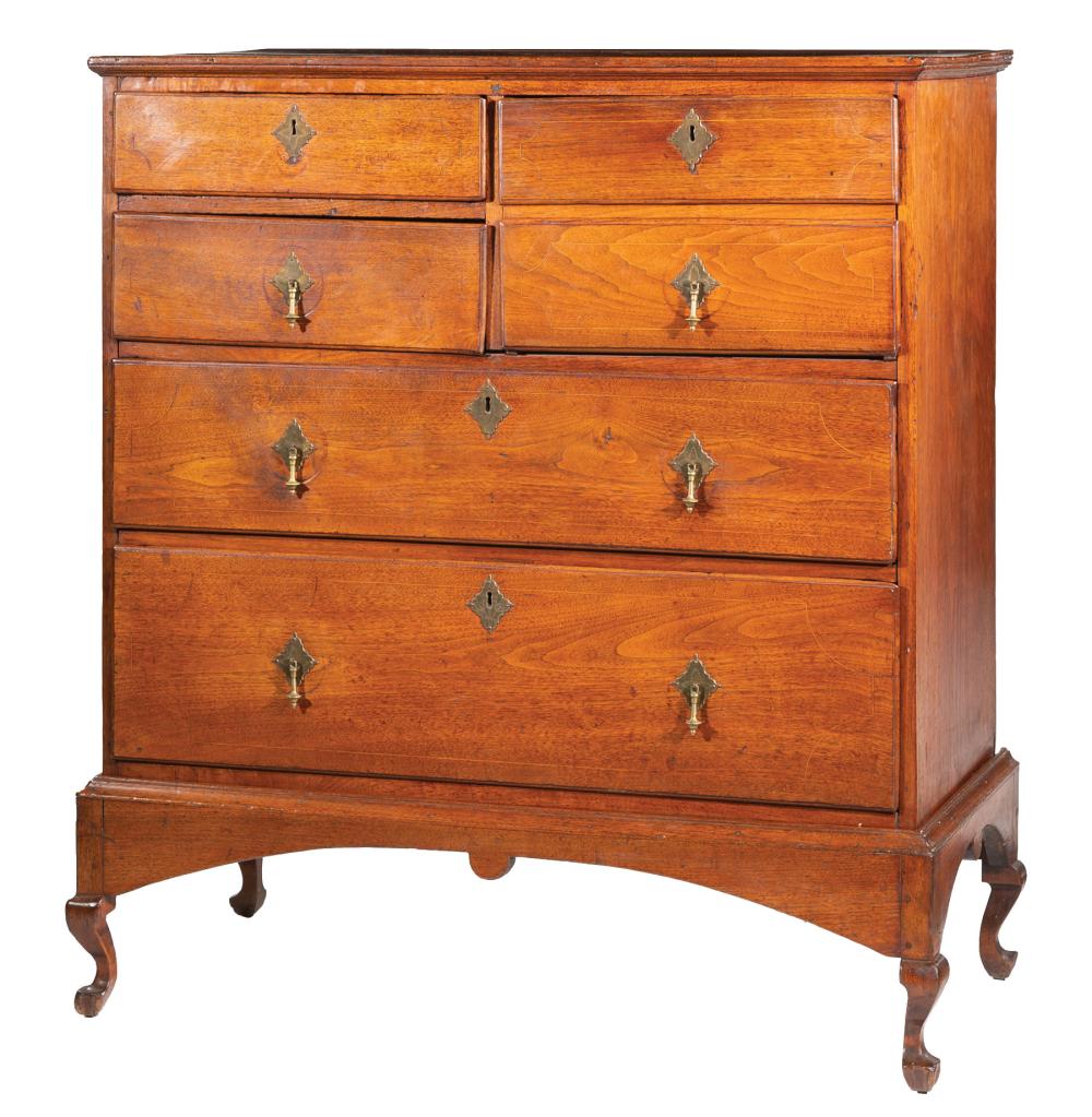 Appraisal: American Southern Walnut Chest-on-Stand late th early th c North