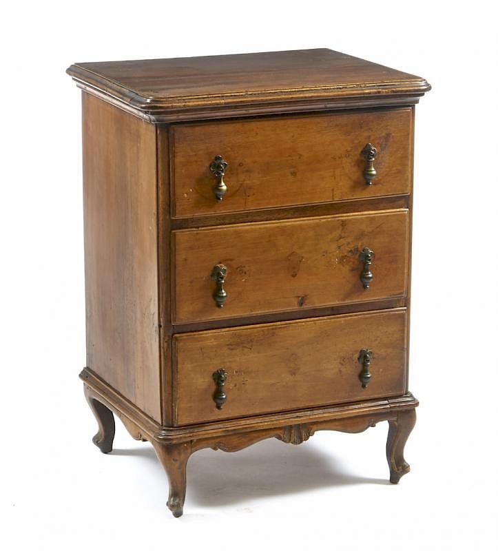 Appraisal: th th c Italian walnut drawer chest th th c