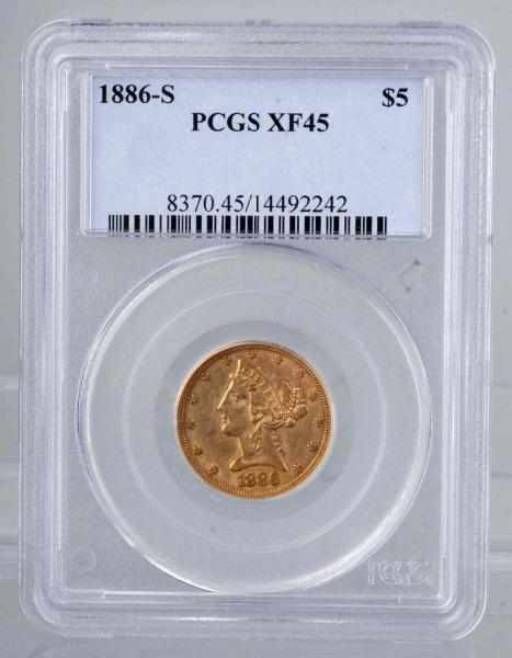 Appraisal: -S Liberty Half Eagle Gold Coin PCGS XF-