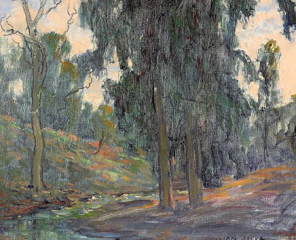 Appraisal: William Posey Silva American - Eucalyptus by a Stream No