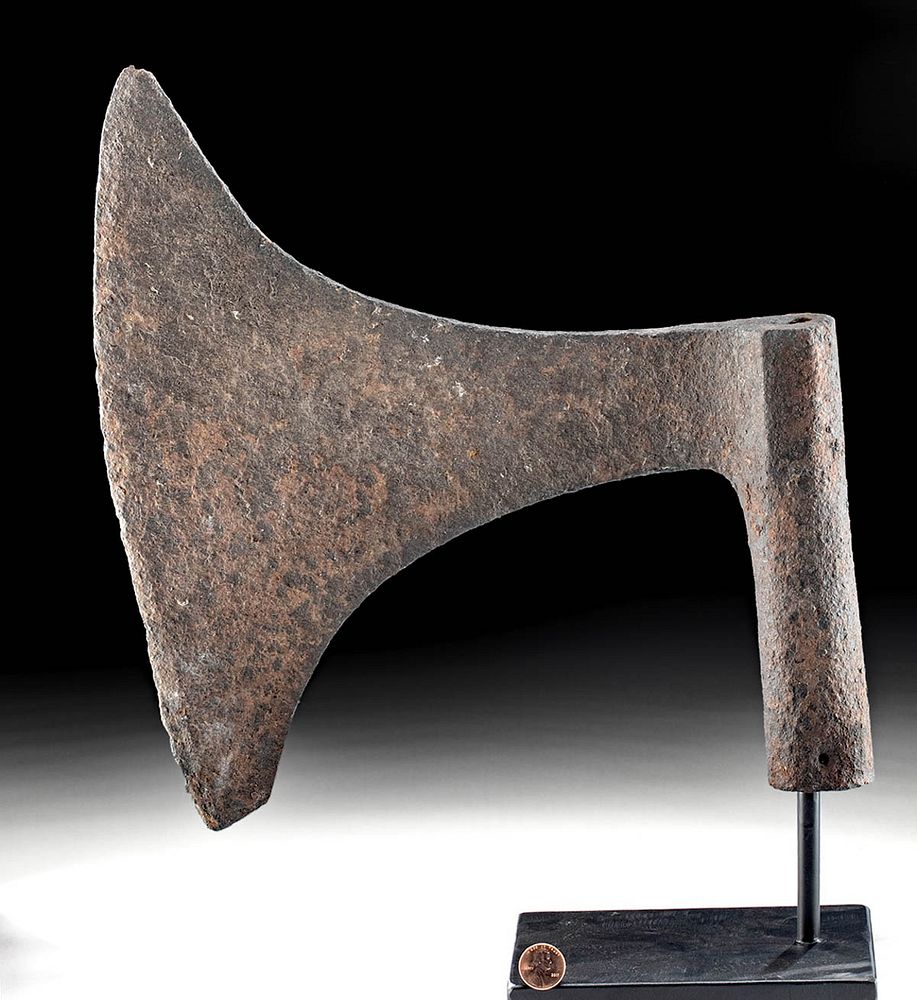 Appraisal: Large Medieval or Viking Danish Iron Battle Axe First Time