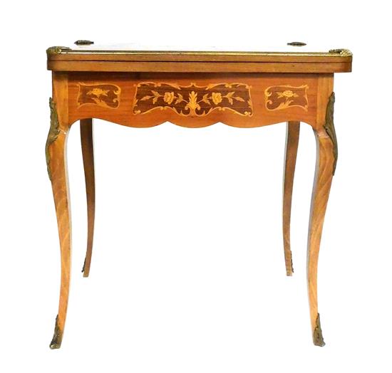 Appraisal: Early th C French style marquetry and ormolu-mounted game table