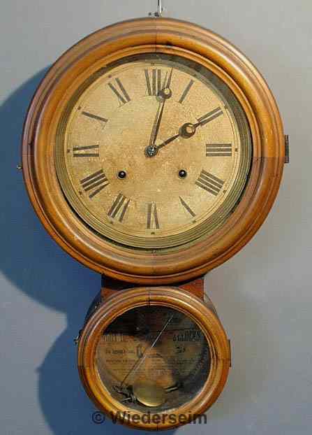 Appraisal: Mahogany schoolmaster's clock by E Ingraham Co Bristol Comm h