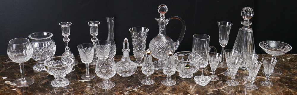 Appraisal: WATERFORD CRYSTAL PIECE ASSEMBLED COLLECTION pieces assembled patterns to include