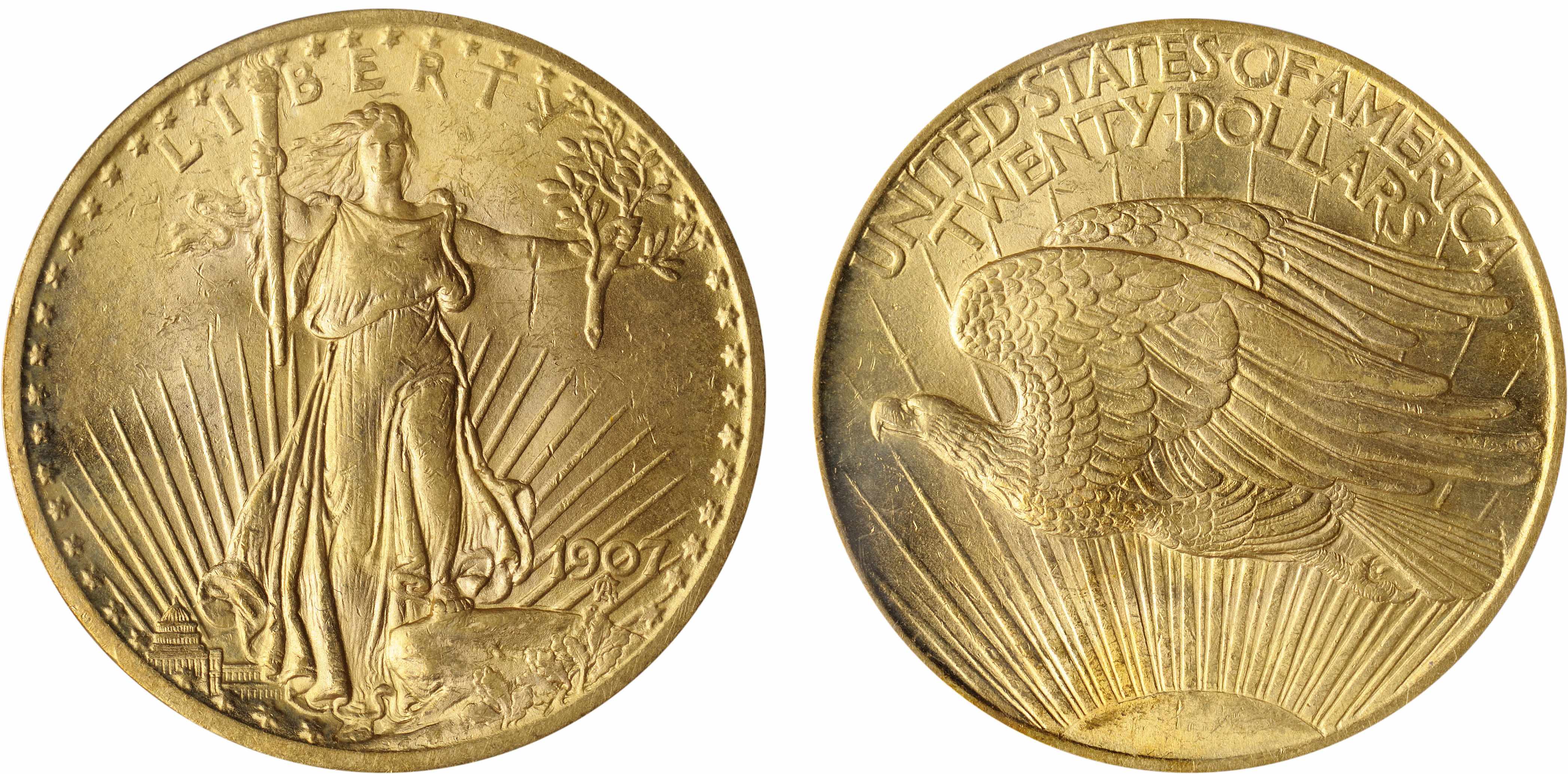 Appraisal: Saint-Gaudens Arabic Numerals MS PCGS Unusually smooth and essentially mark-free