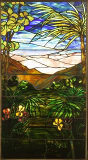 Appraisal: Stained glass window attr to Lamb Studios h Late th