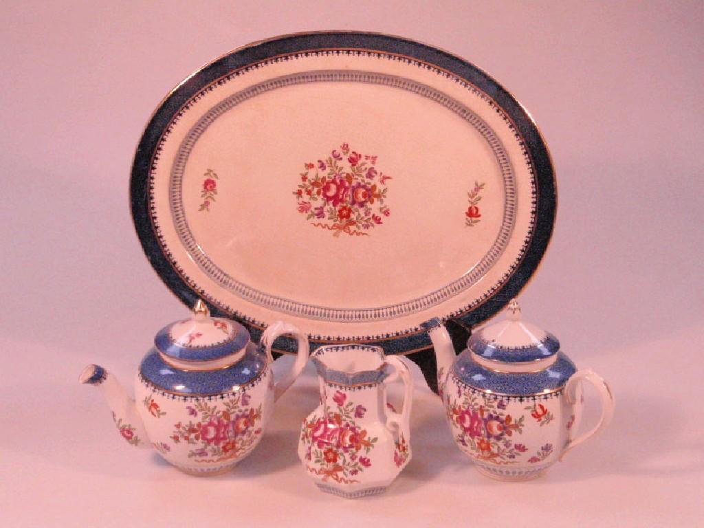 Appraisal: Booths silicon china being oval meat plate two tea pots