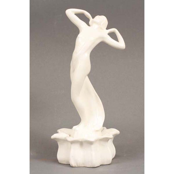 Appraisal: Cowan Flower Holder Awakening Art Deco nude