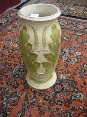 Appraisal: Art Pottery Umbrella Standrococo leaf floral '' tall