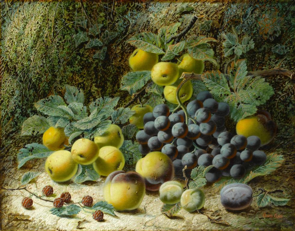 Appraisal: OLIVER CLARE - STILL LIFE WITH QUINCES APPLES GRAPES GREENGAGES