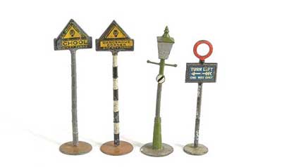 Appraisal: Britains AA and other Road Signs - triangular road signs