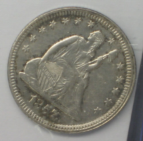 Appraisal: SEATED LIBERTY QUARTER AND HALF Two Seated Liberty beauties both