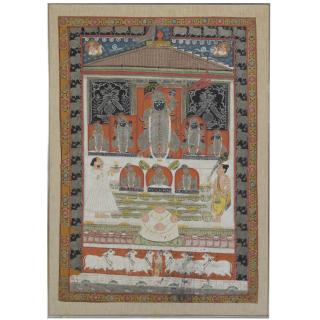 Appraisal: Indian Jaipur School large painting Indian Jaipur School large painting