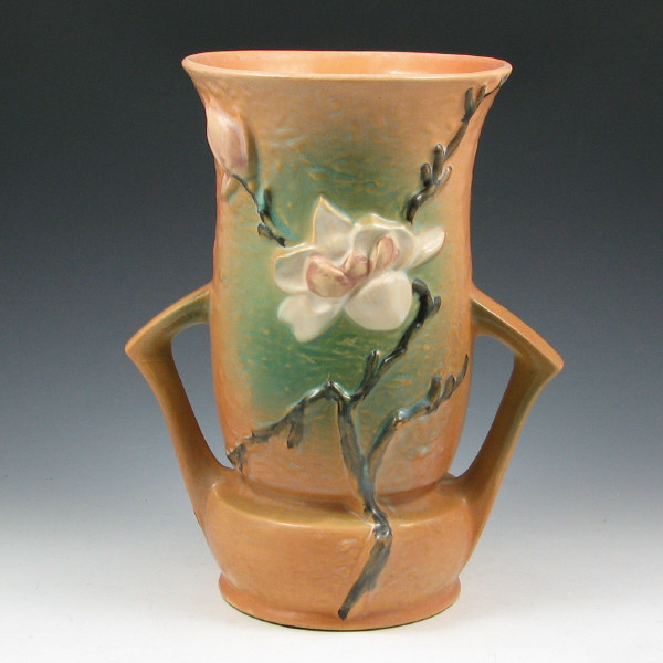 Appraisal: Roseville Magnolia - Vase Roseville Magnolia vase in brown Marked