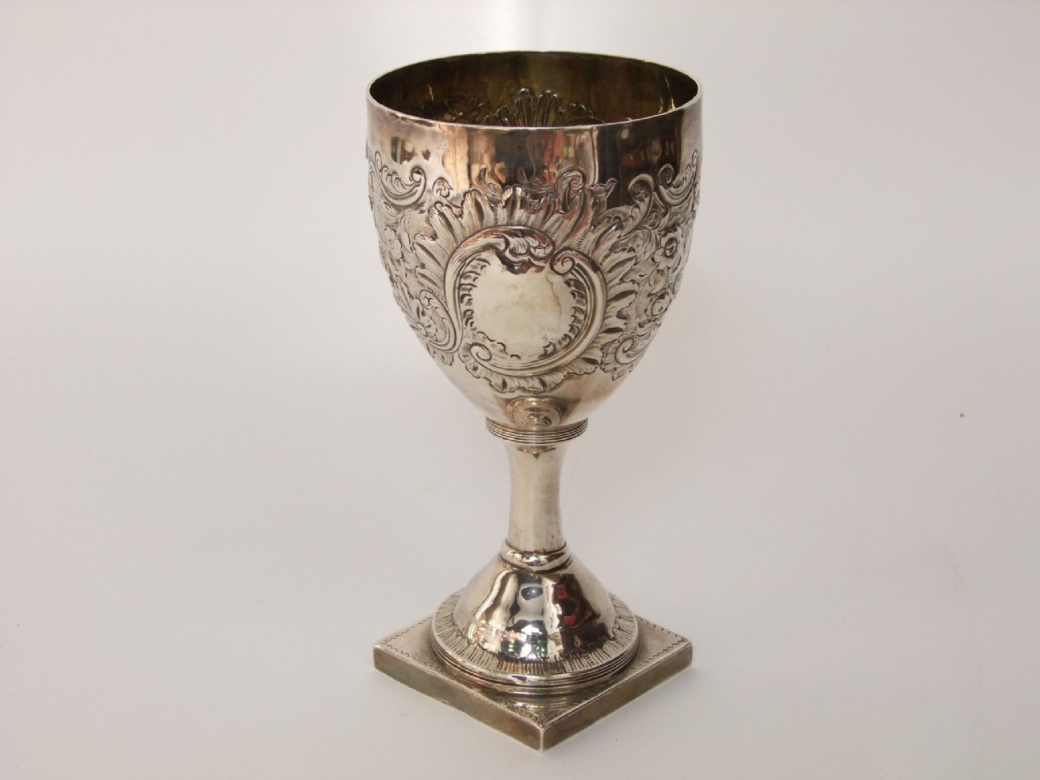 Appraisal: A George III silver goblet probably Crispin Fuller London probably