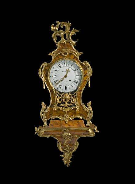 Appraisal: A good Louis XV gilt bronze mounted faux bois cartel