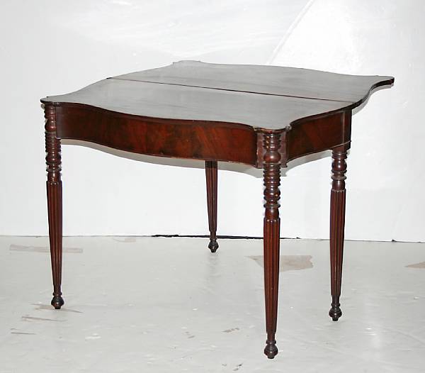 Appraisal: A Federal mahogany games table height in width in depth