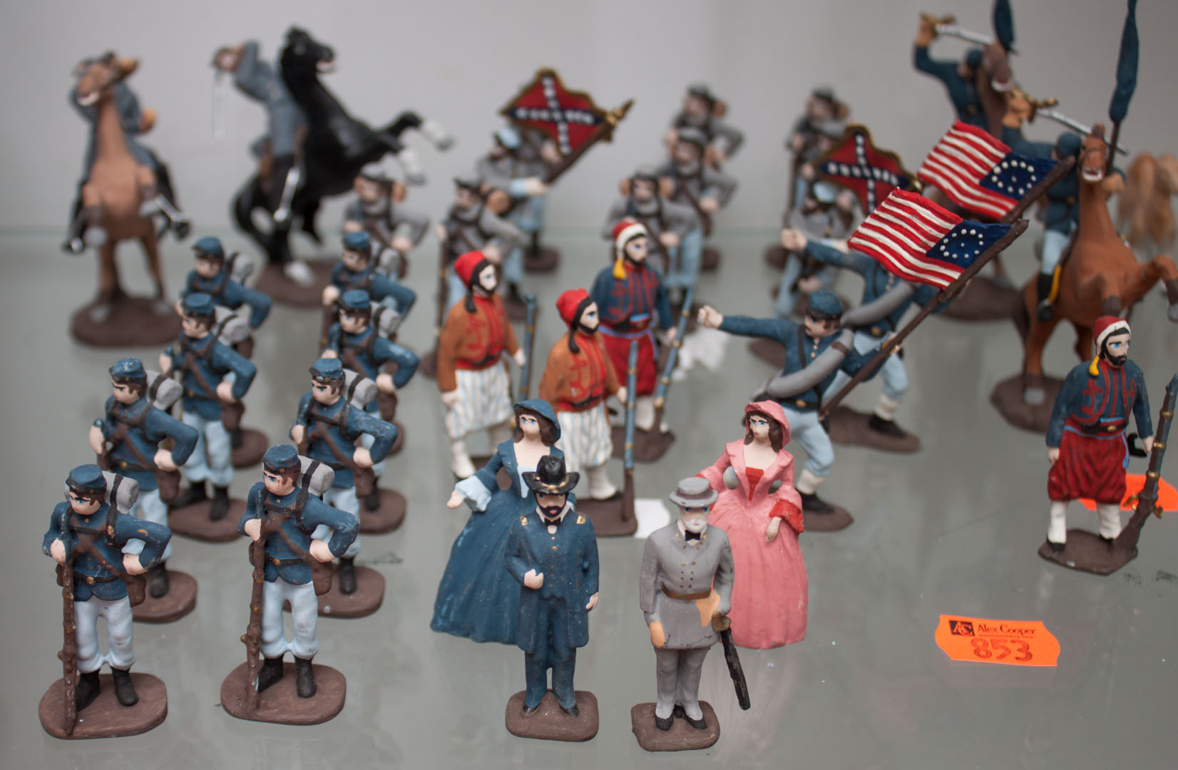 Appraisal: Approx cast painted lead civil war soldiers