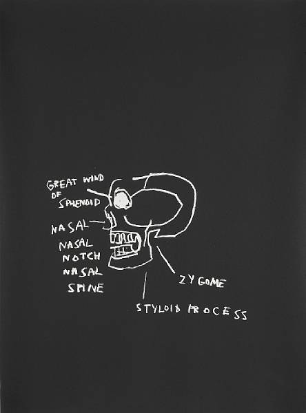 Appraisal: Jean-Michel Basquiat American - Four Plates from Anatomy Photo silkscreens