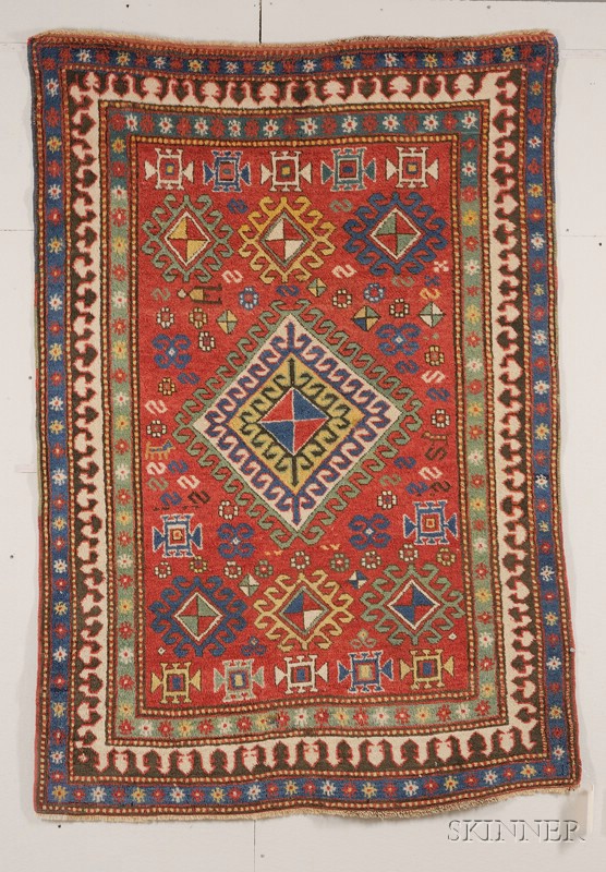 Appraisal: Bordjalou Kazak Rug Southwest Caucasus late th century one corner