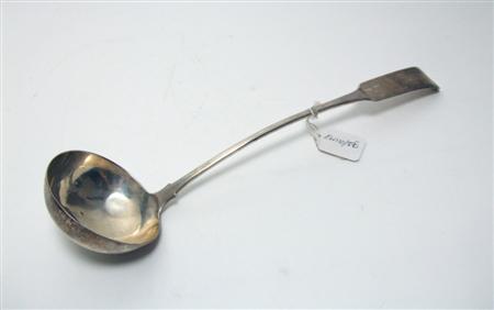 Appraisal: A George III soup ladle by Mitchell Russell Edinburgh -