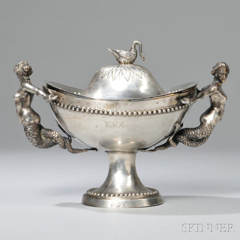 Appraisal: Weighted Continental Silver Footed Bowl the bowl with beaded decoration