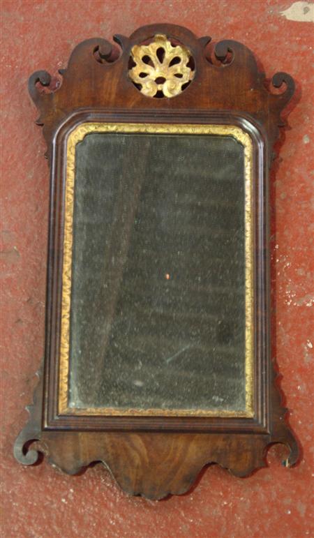 Appraisal: A Chippendale style mahogany and parcel gilt pier glass rectangular